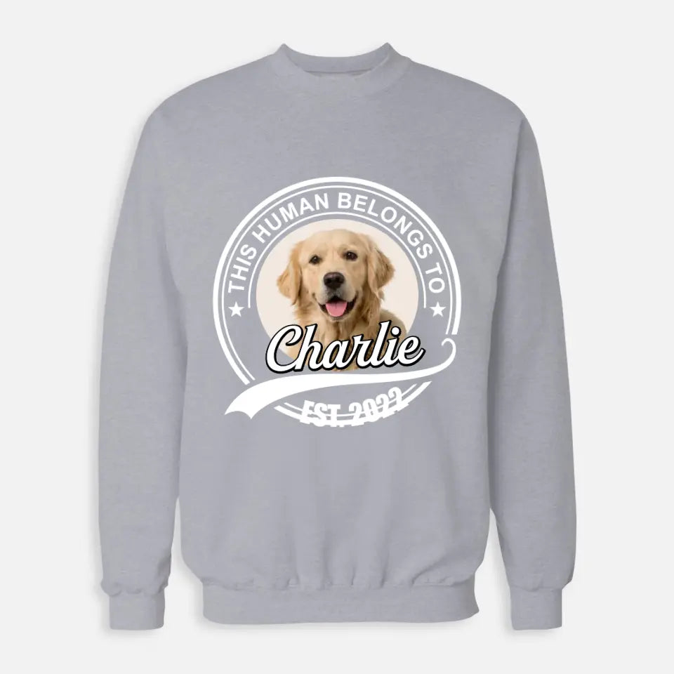 This Human Belongs to - Personalised Pet Sweatshirt - Shaggy Chic
