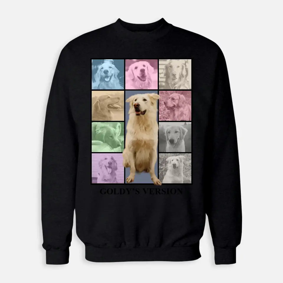 Custom Pet Photo Collage Sweatshirt Shaggy Chic