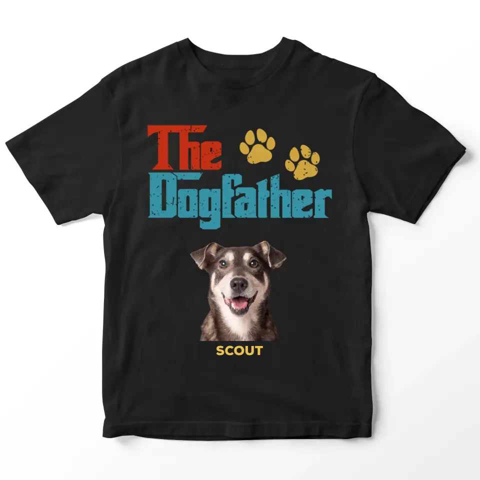 Custom Personalized Photo - The Dog Father T-Shirt