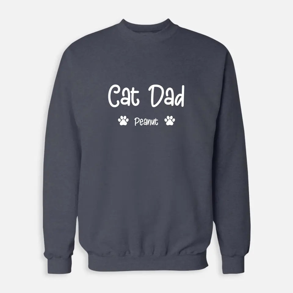 Personalized Gifts for Dad - Cat Dad Sweatshirt