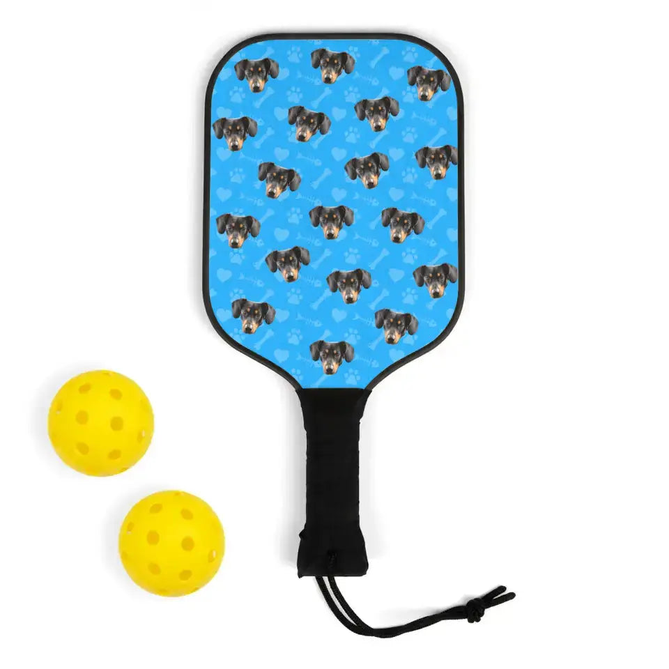 Custom Personalized Photo Dog Pickleball Kit Printify