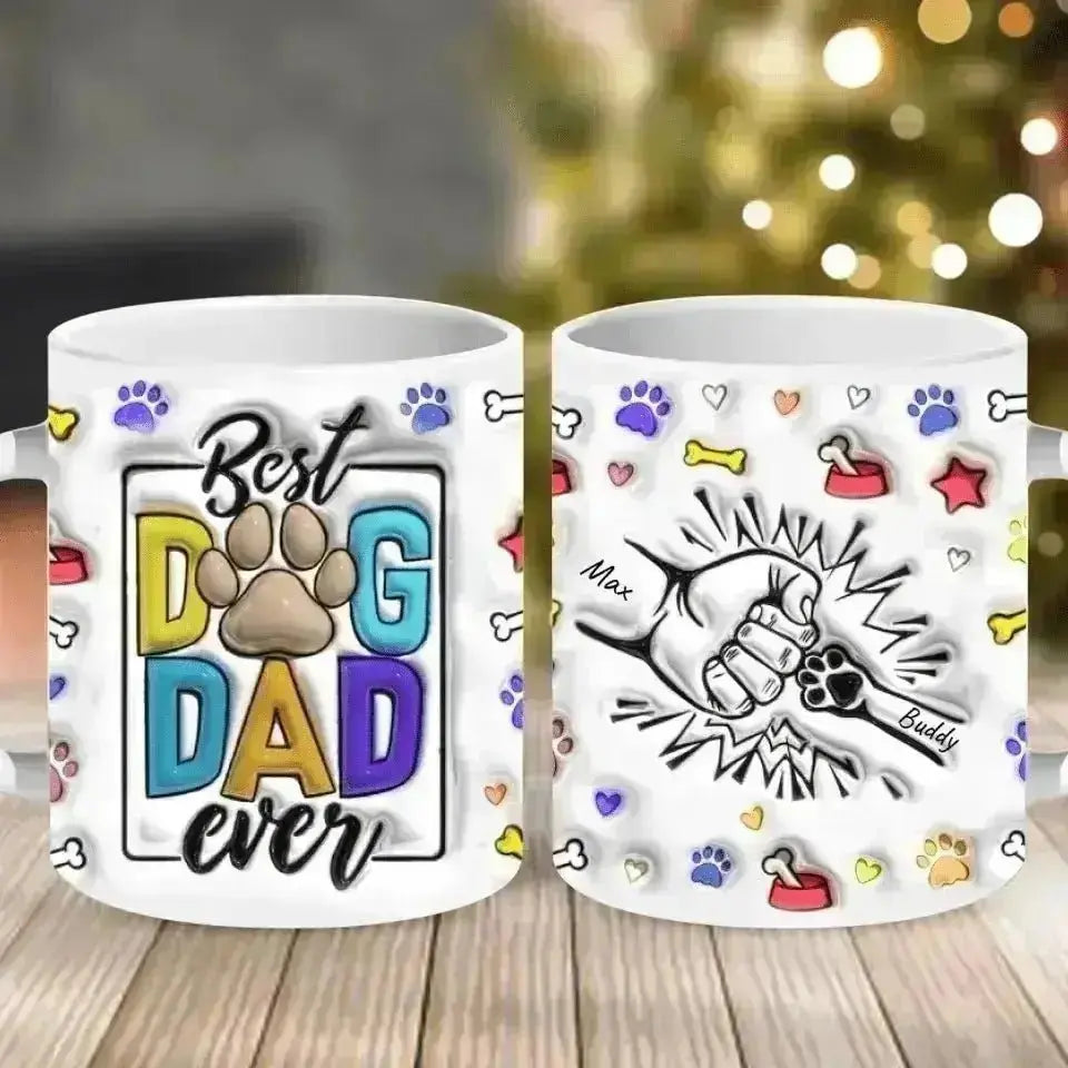 Best Dog Dad Ever Personalized Mug - Shaggy Chic