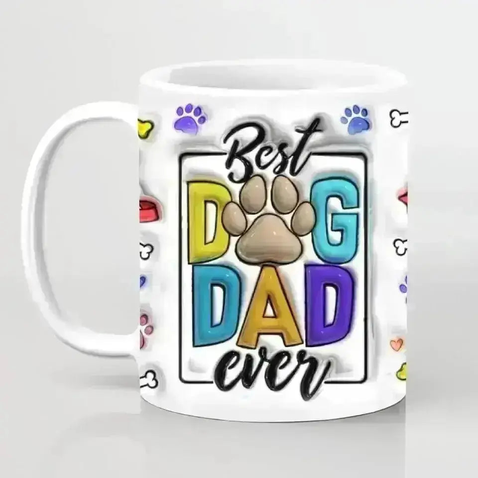 Best Dog Dad Ever Personalized Mug - Shaggy Chic