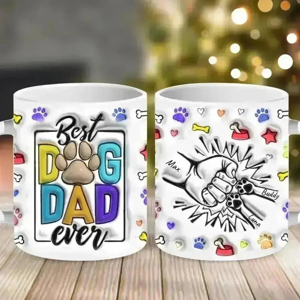 Best Dog Dad Ever Personalized Mug - Shaggy Chic