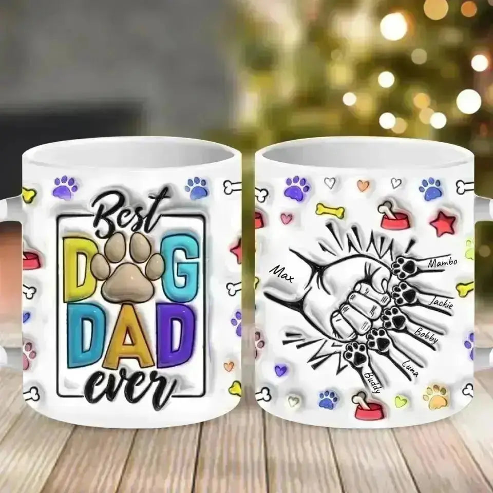 Best Dog Dad Ever Personalized Mug - Shaggy Chic