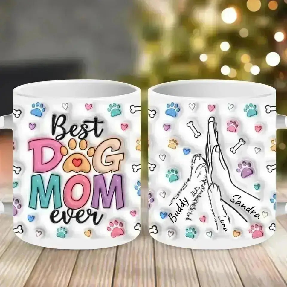 Best Dog Mom Ever Personalized Mug - Shaggy Chic