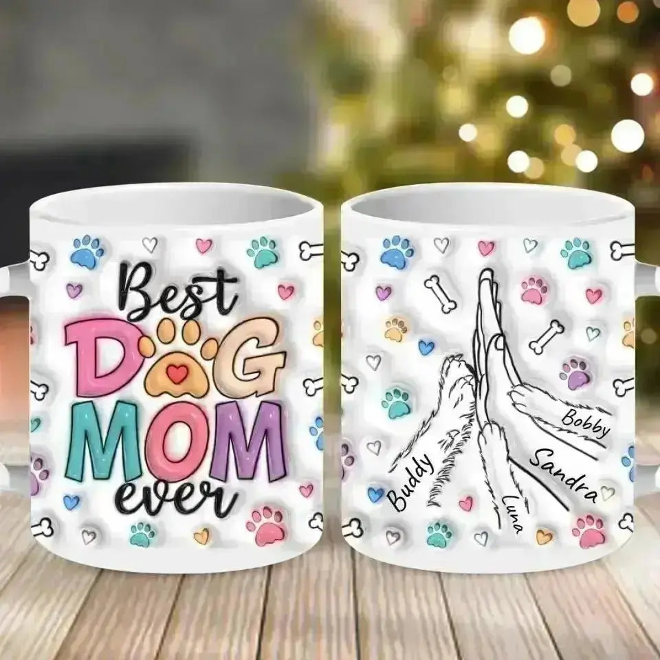 Best Dog Mom Ever Personalized Mug - Shaggy Chic