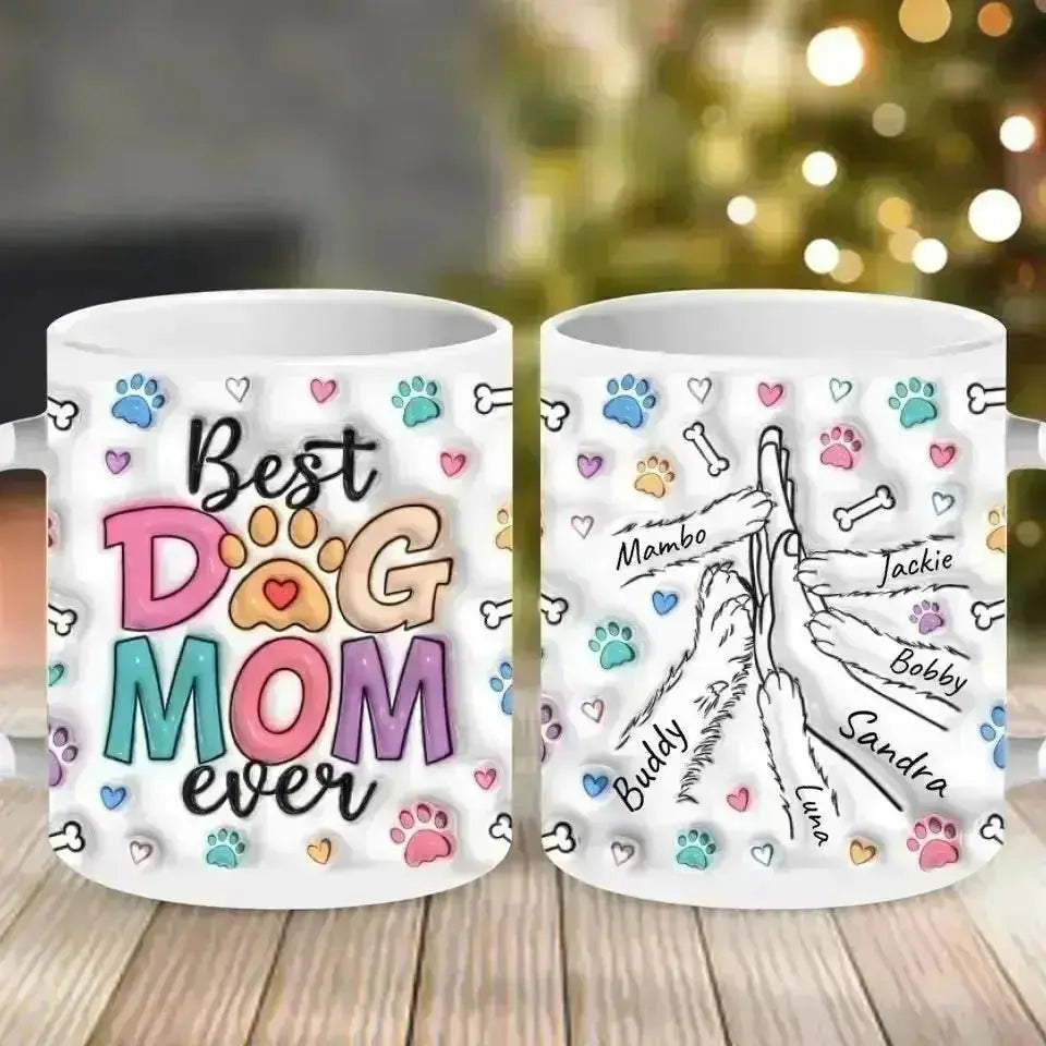 Best Dog Mom Ever Personalized Mug - Shaggy Chic