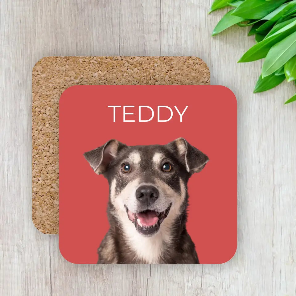 Custom Coasters Using Pet Photo & Name - Gifts for Pet Lovers Printify