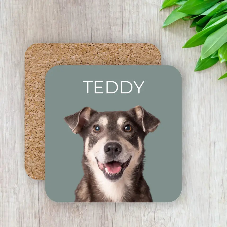 Custom Coasters Using Pet Photo & Name - Gifts for Pet Lovers Printify