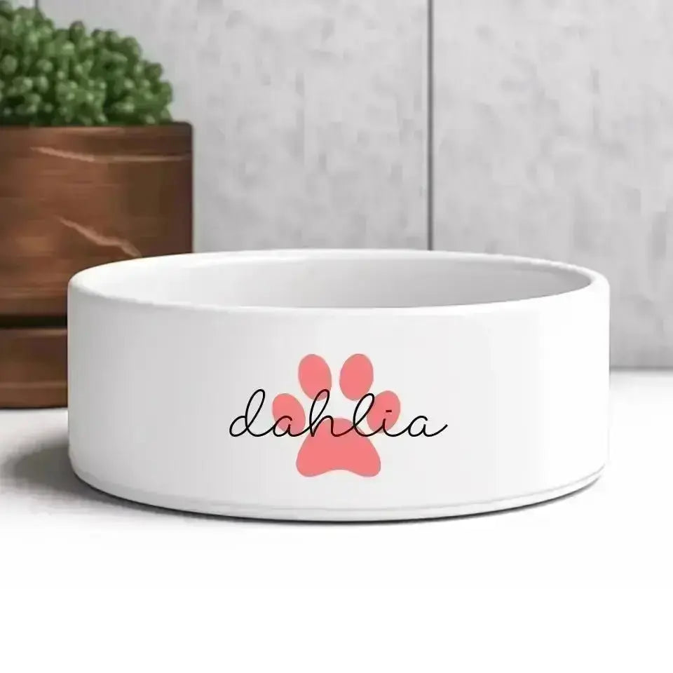 Custom Personalised Name Pet Bowl - Shaggy Chic