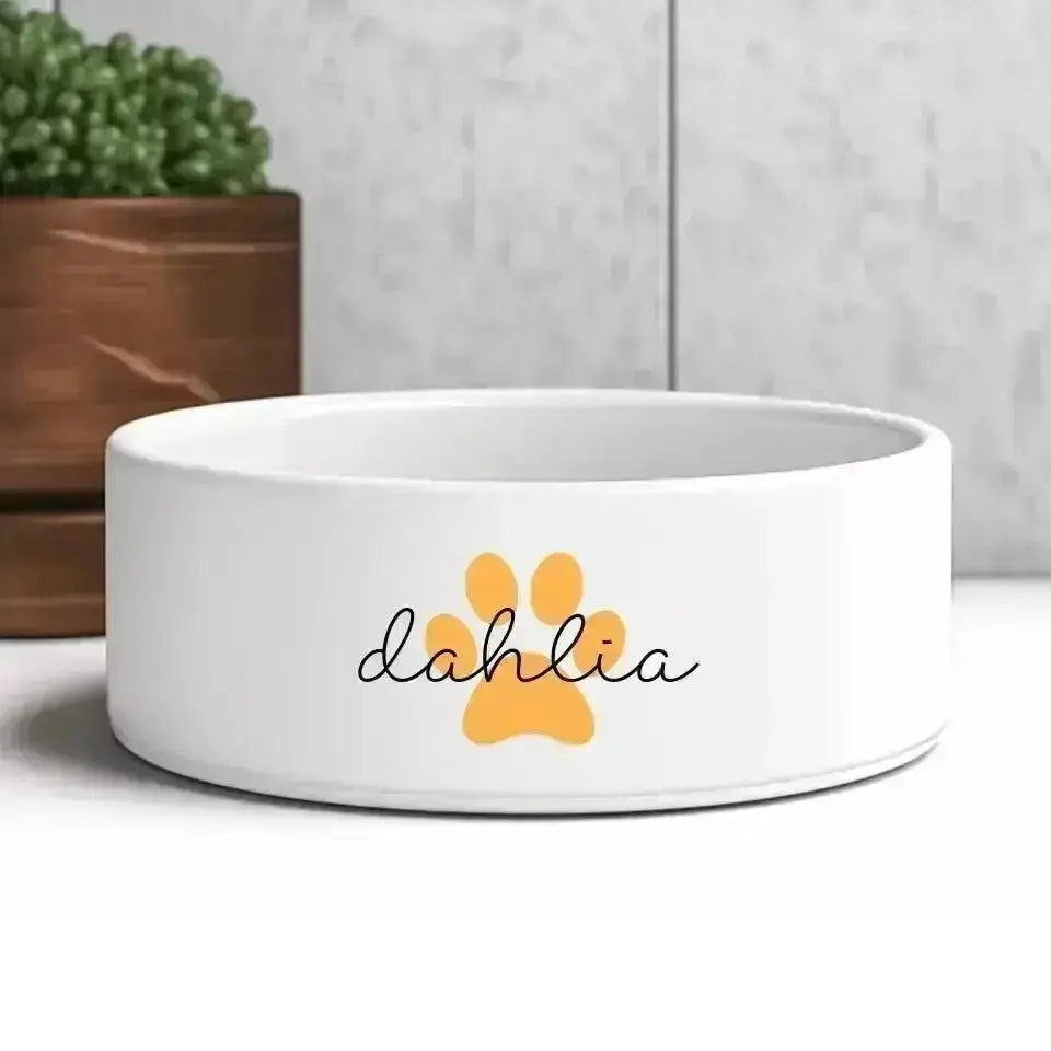 Custom Personalised Name Pet Bowl - Shaggy Chic