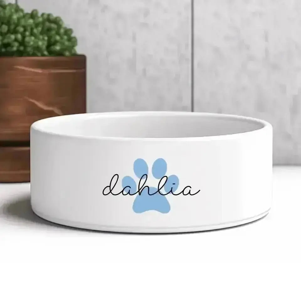 Custom Personalised Name Pet Bowl - Shaggy Chic