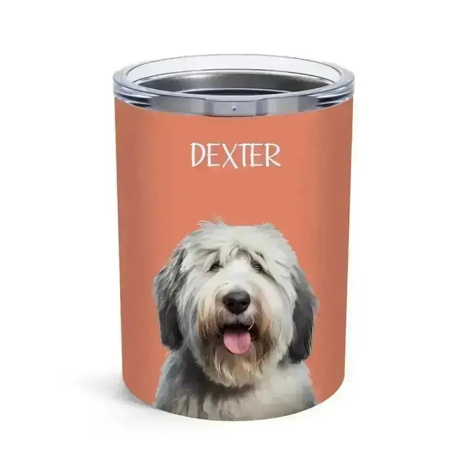 Custom Personalised Pet Photo Tumbler - Shaggy Chic