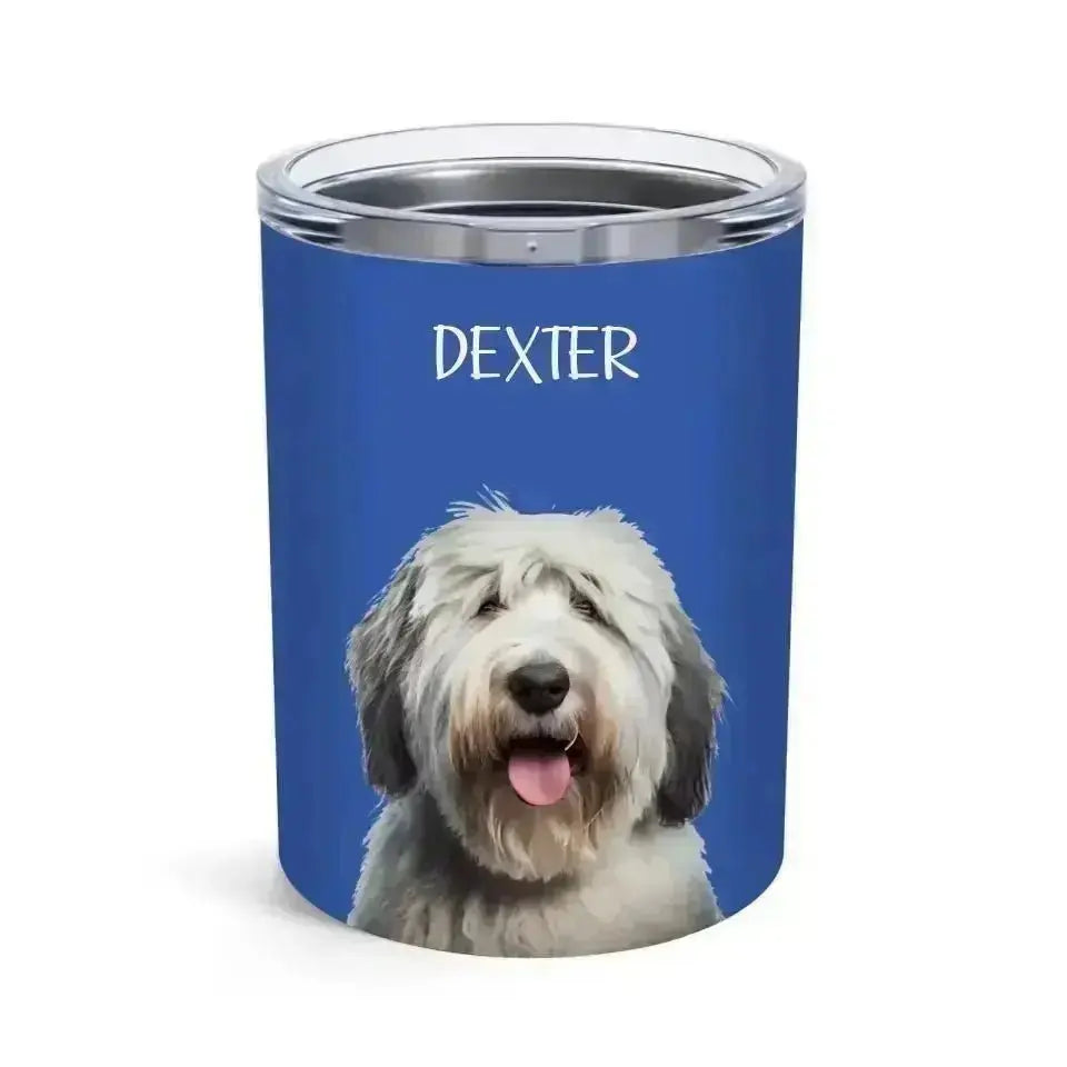 Custom Personalised Pet Photo Tumbler - Shaggy Chic