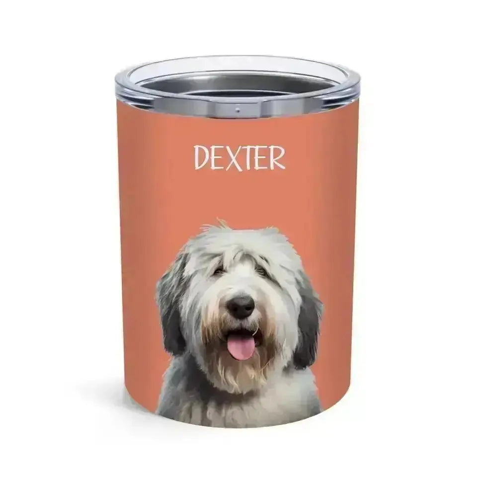 Custom Personalised Pet Photo Tumbler - Shaggy Chic