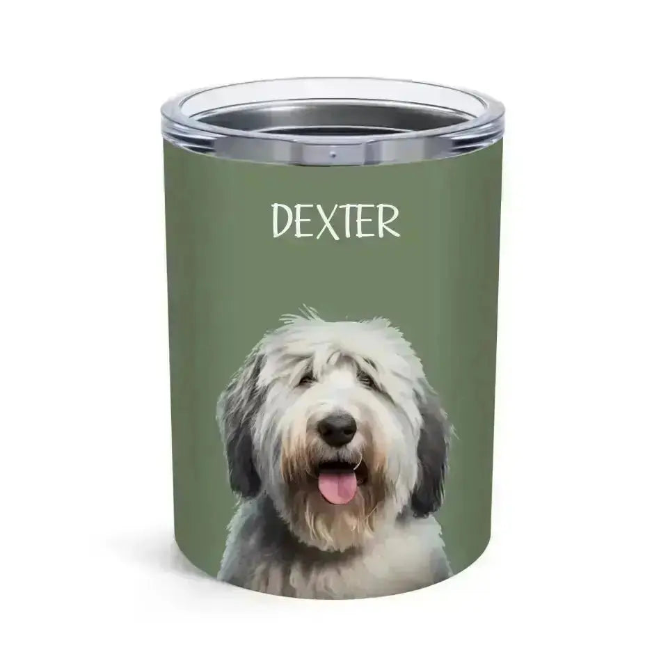 Custom Personalised Pet Photo Tumbler - Shaggy Chic