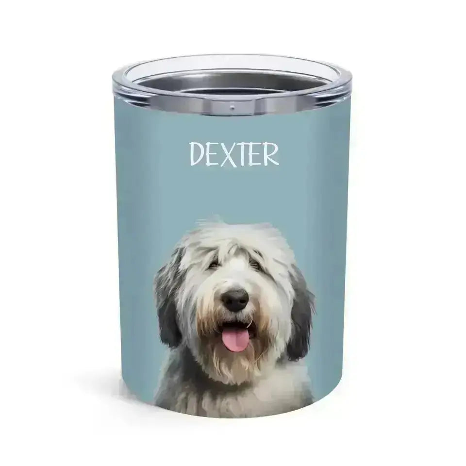 Custom Personalised Pet Photo Tumbler - Shaggy Chic