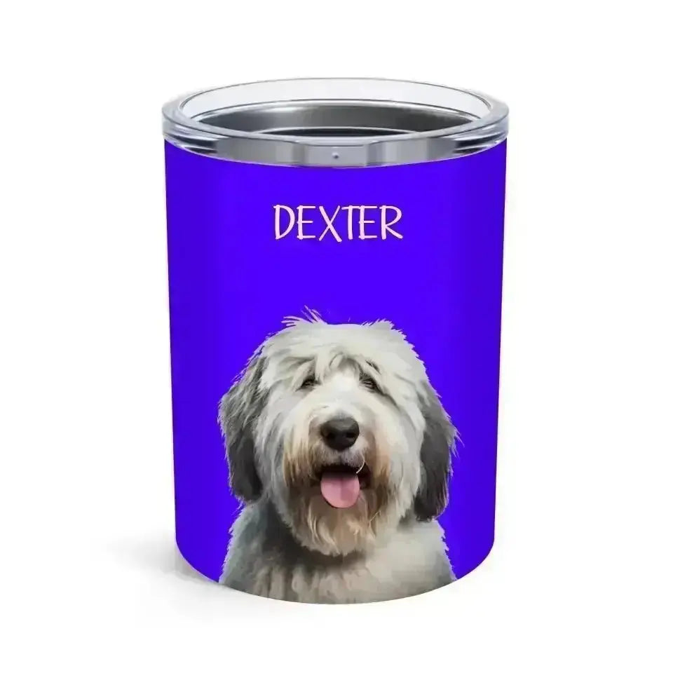 Custom Personalised Pet Photo Tumbler - Shaggy Chic