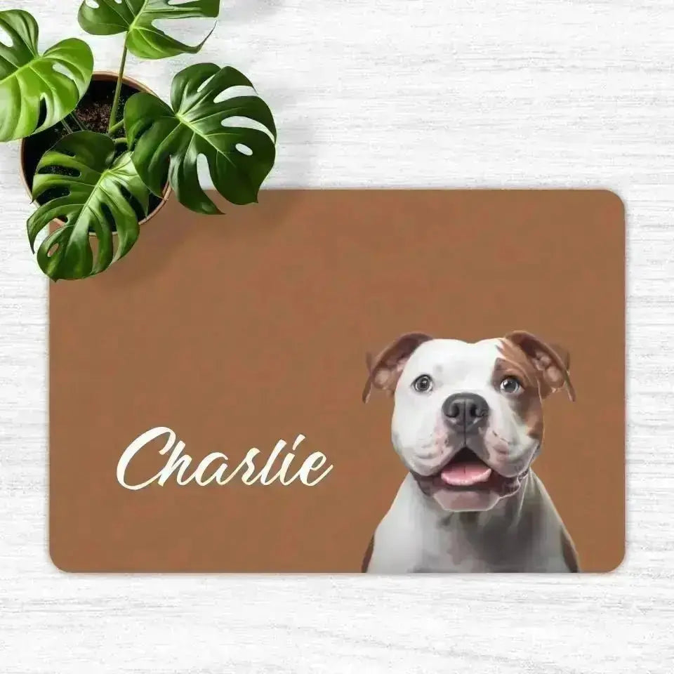 Custom Personalised Pet Photo and Name Food Mats - Shaggy Chic