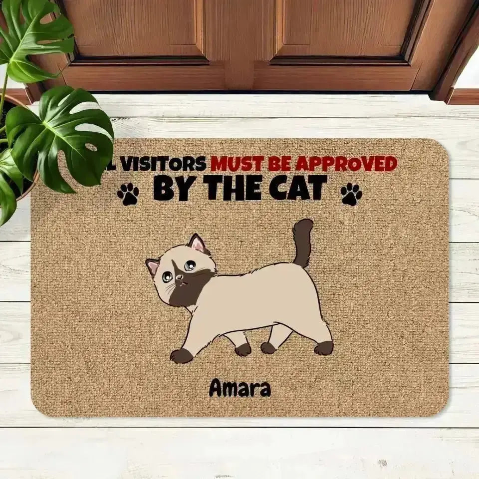 Custom Personalized Cat Runway Doormat - Shaggy Chic