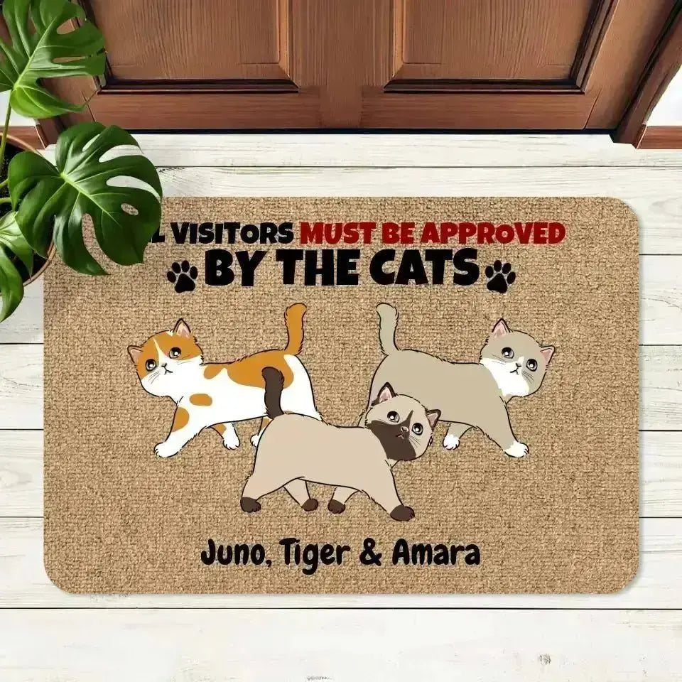 Custom Personalized Cat Runway Doormat - Shaggy Chic