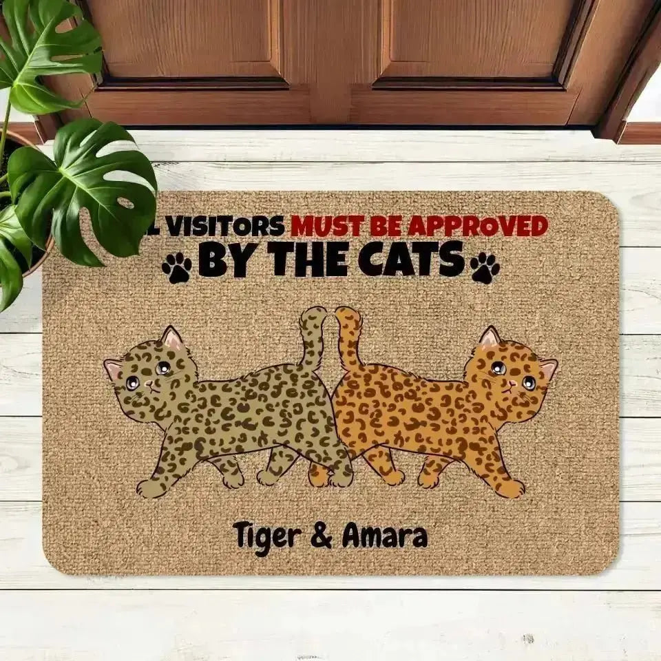 Custom Personalized Cat Runway Doormat - Shaggy Chic