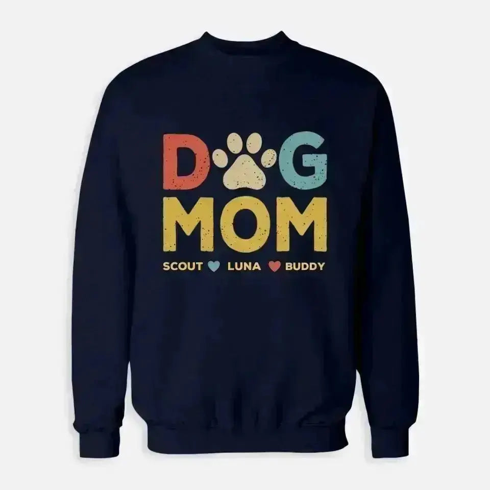 Custom Personalized Names Dog Mom Sweatshirt - Shaggy Chic