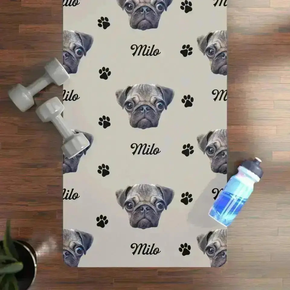 Custom Personalized Pet Photo Yoga Mat - Shaggy Chic