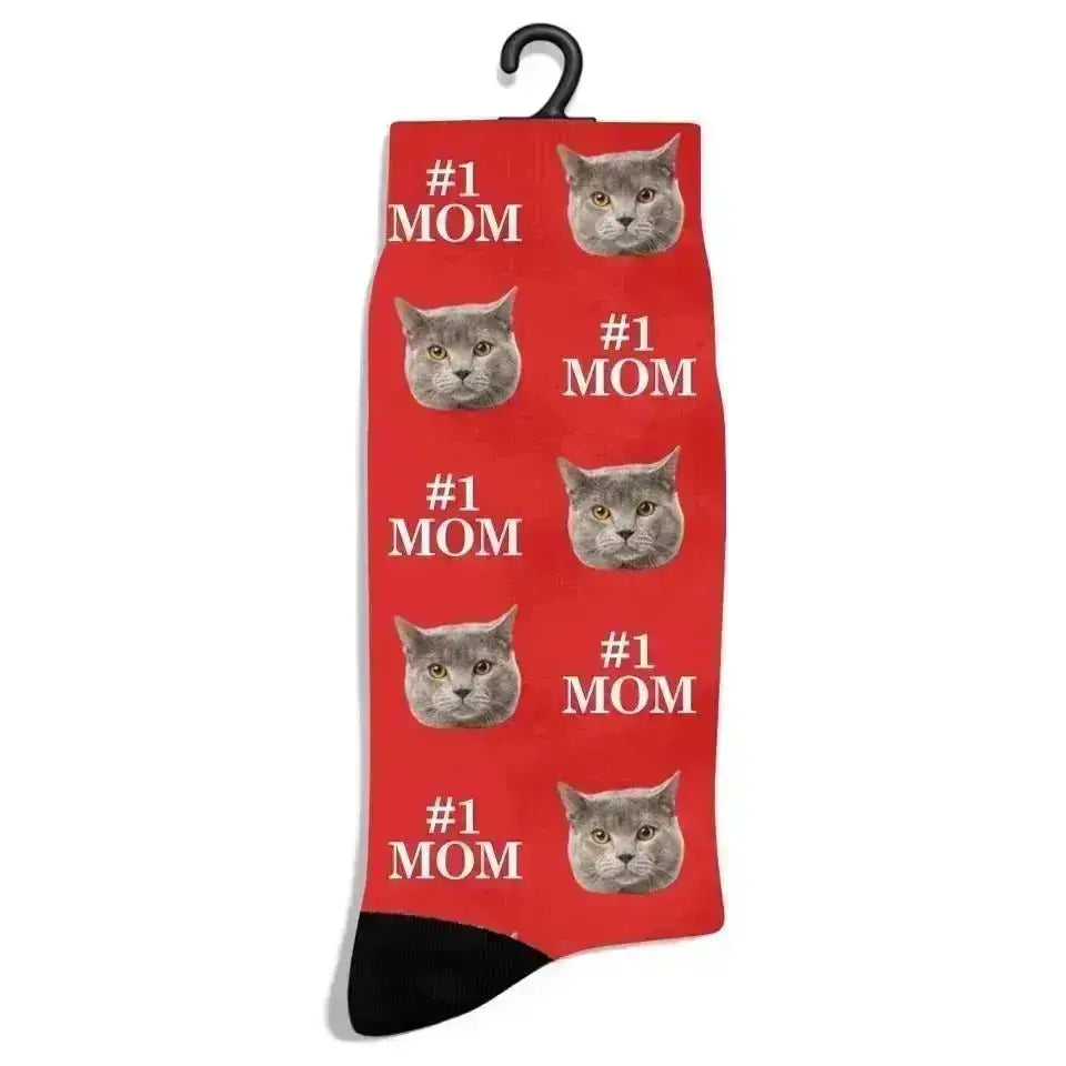 Custom Personalized Photo Socks - Gift for Women, Cat Mom & Dog Mom - Shaggy Chic