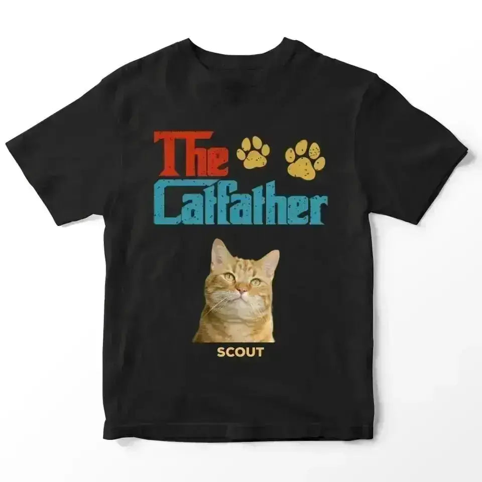 Custom Personalized Photo - The Cat Father T-Shirt - Shaggy Chic