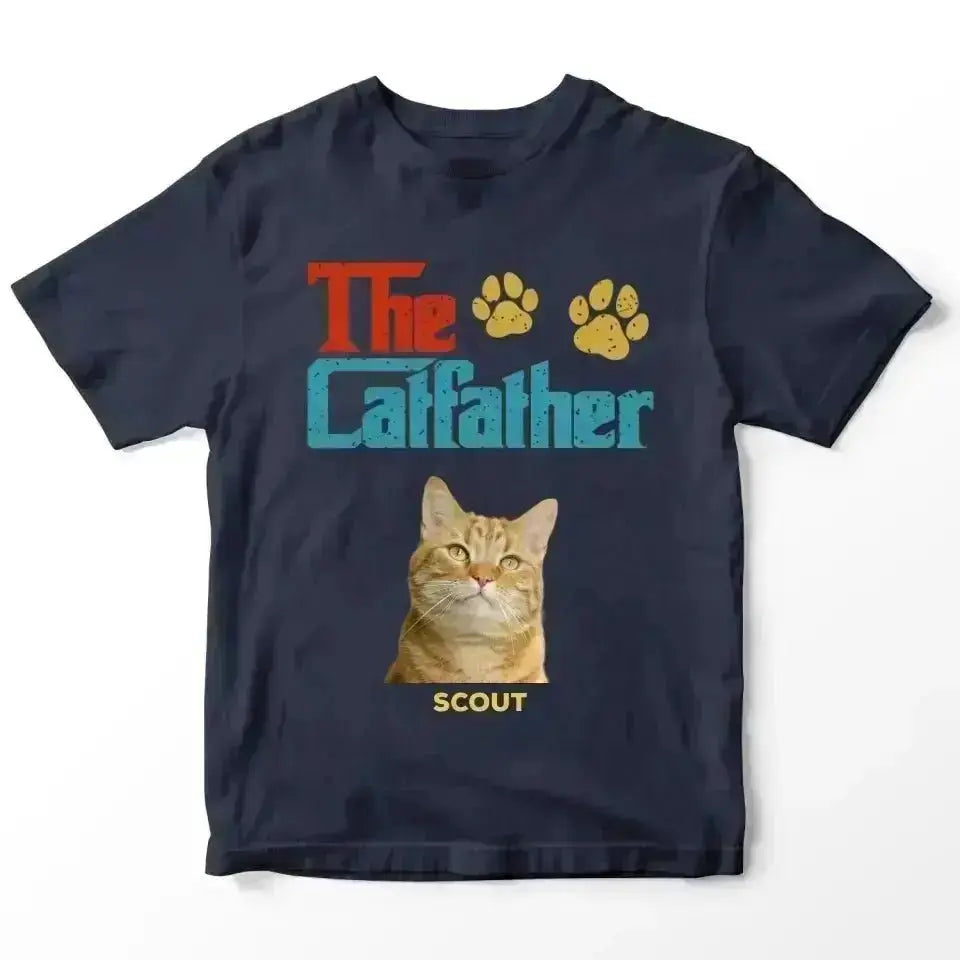 Custom Personalized Photo - The Cat Father T-Shirt - Shaggy Chic