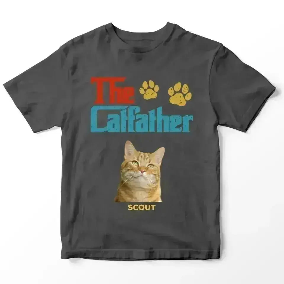 Custom Personalized Photo - The Cat Father T-Shirt - Shaggy Chic