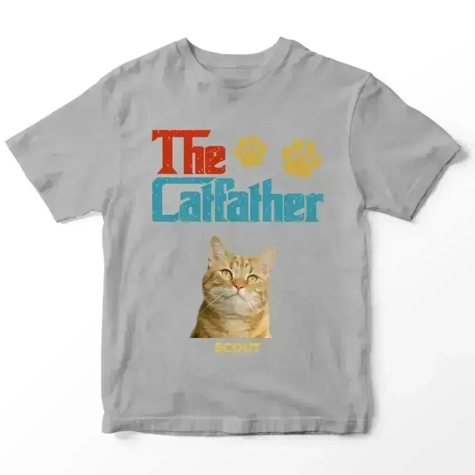 Custom Personalized Photo - The Cat Father T-Shirt - Shaggy Chic