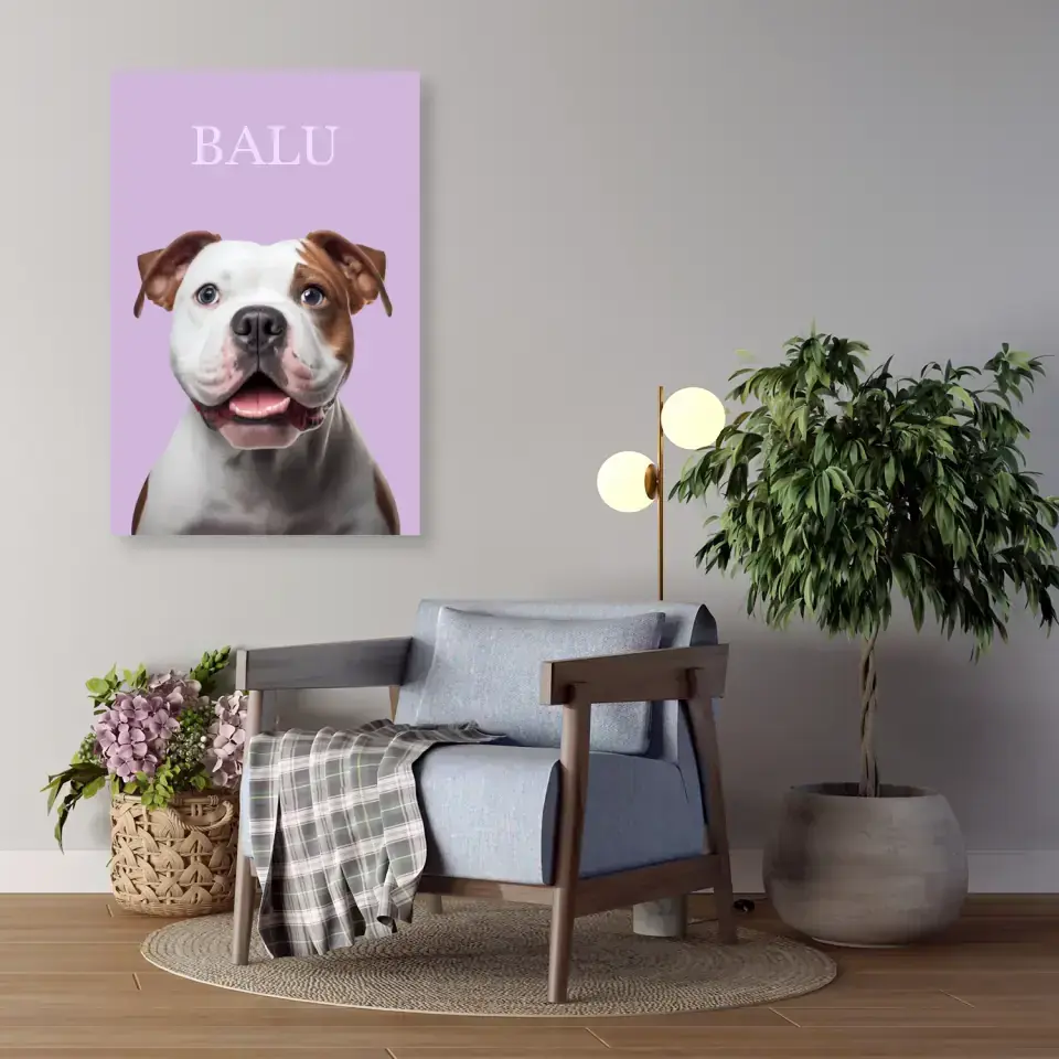 Custom Pet Photo Framed Canvas Printify