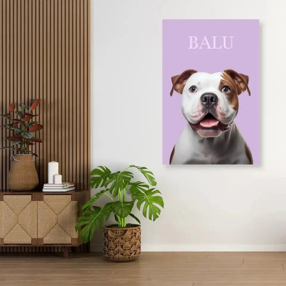 Custom Pet Photo Framed Canvas Printify