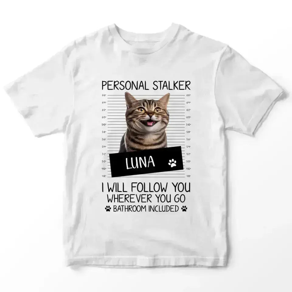 Personalised Cat Stalker T-Shirt - Shaggy Chic