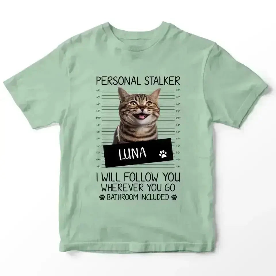 Personalised Cat Stalker T-Shirt - Shaggy Chic