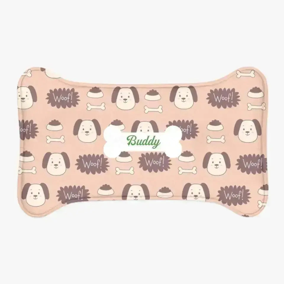 Personalised Pet Feeding Mat - Shaggy Chic