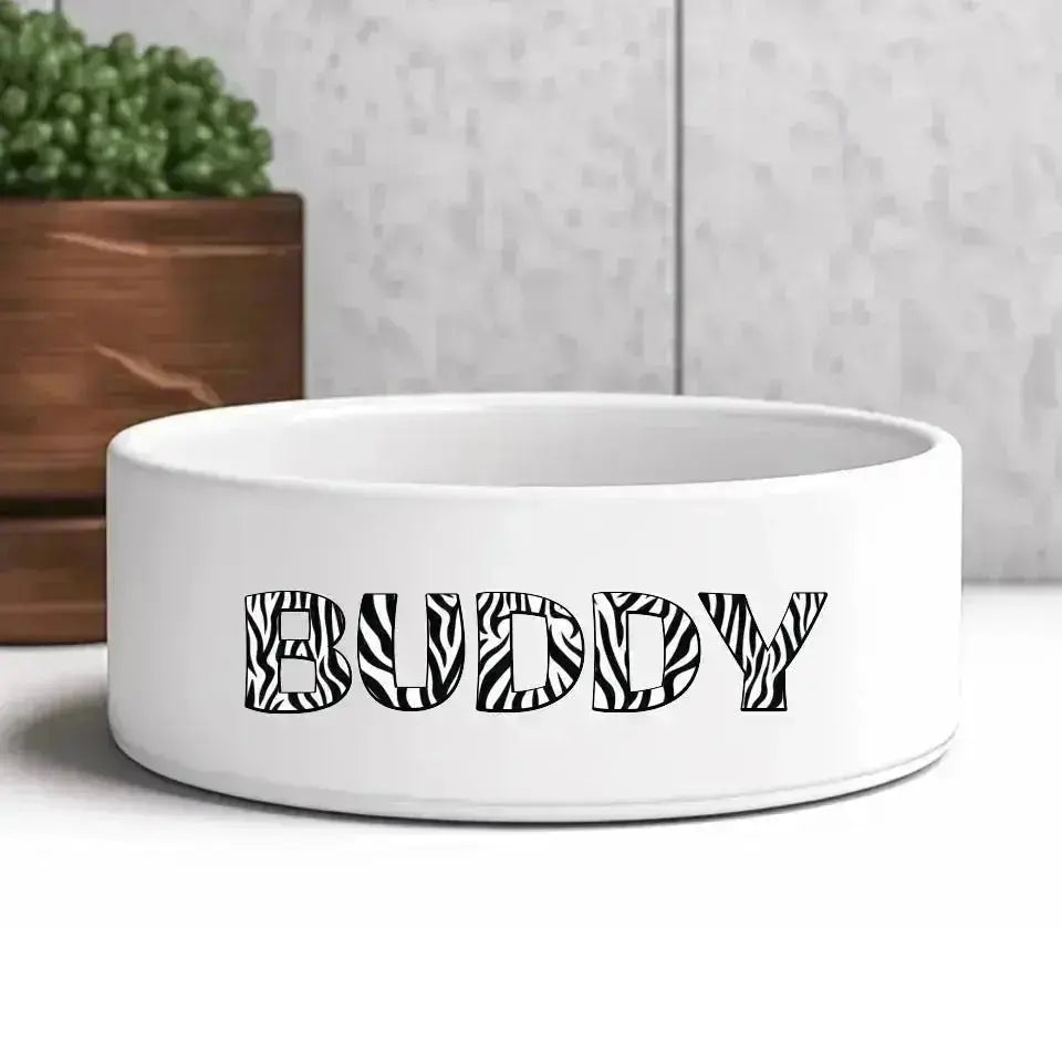 Personalised Text Style Pet Bowl - Shaggy Chic