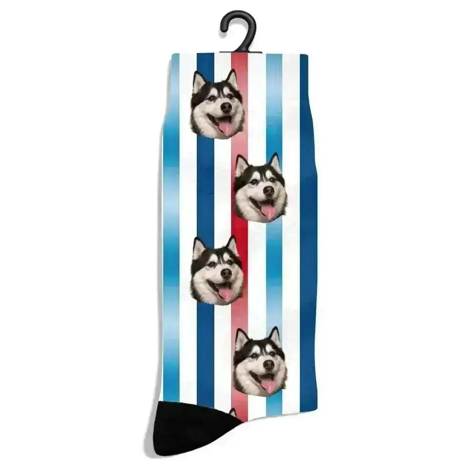 Personalized 4th July Pattern Pet Socks - Shaggy Chic