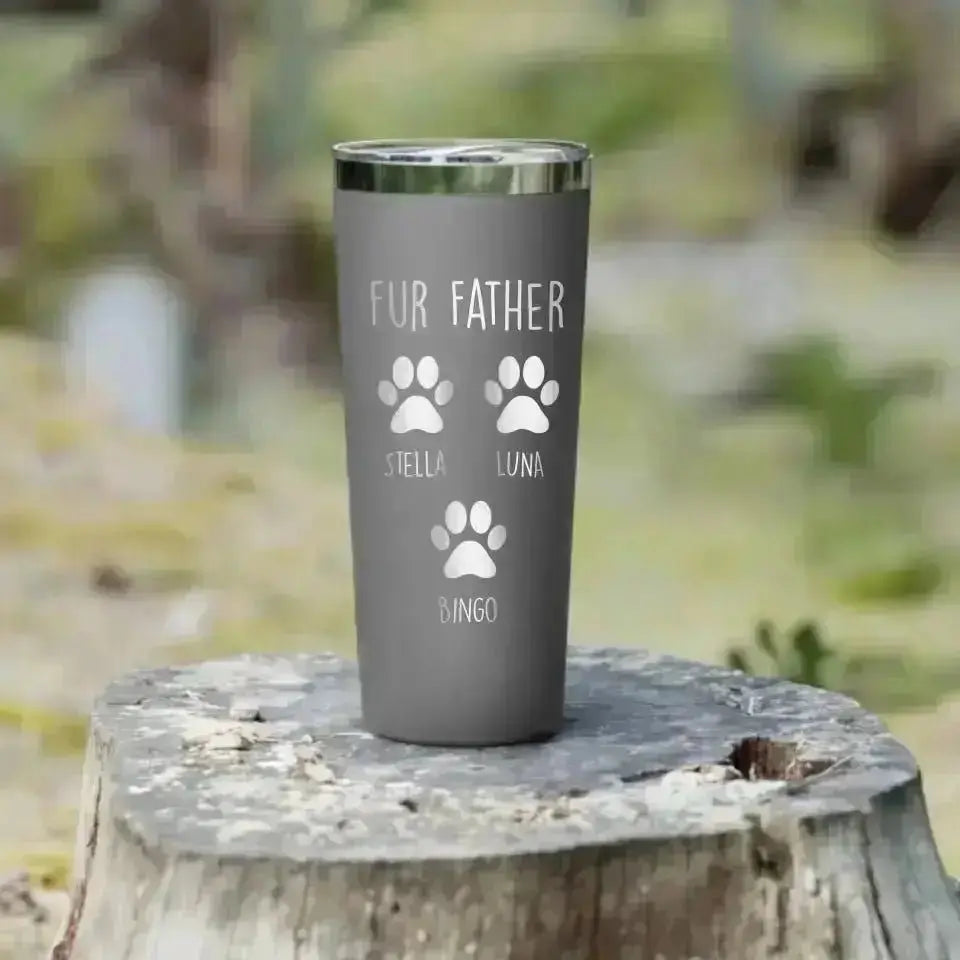 Personalized Dog Dad 22oz Tumbler - Gift for Pet Owner - Shaggy Chic