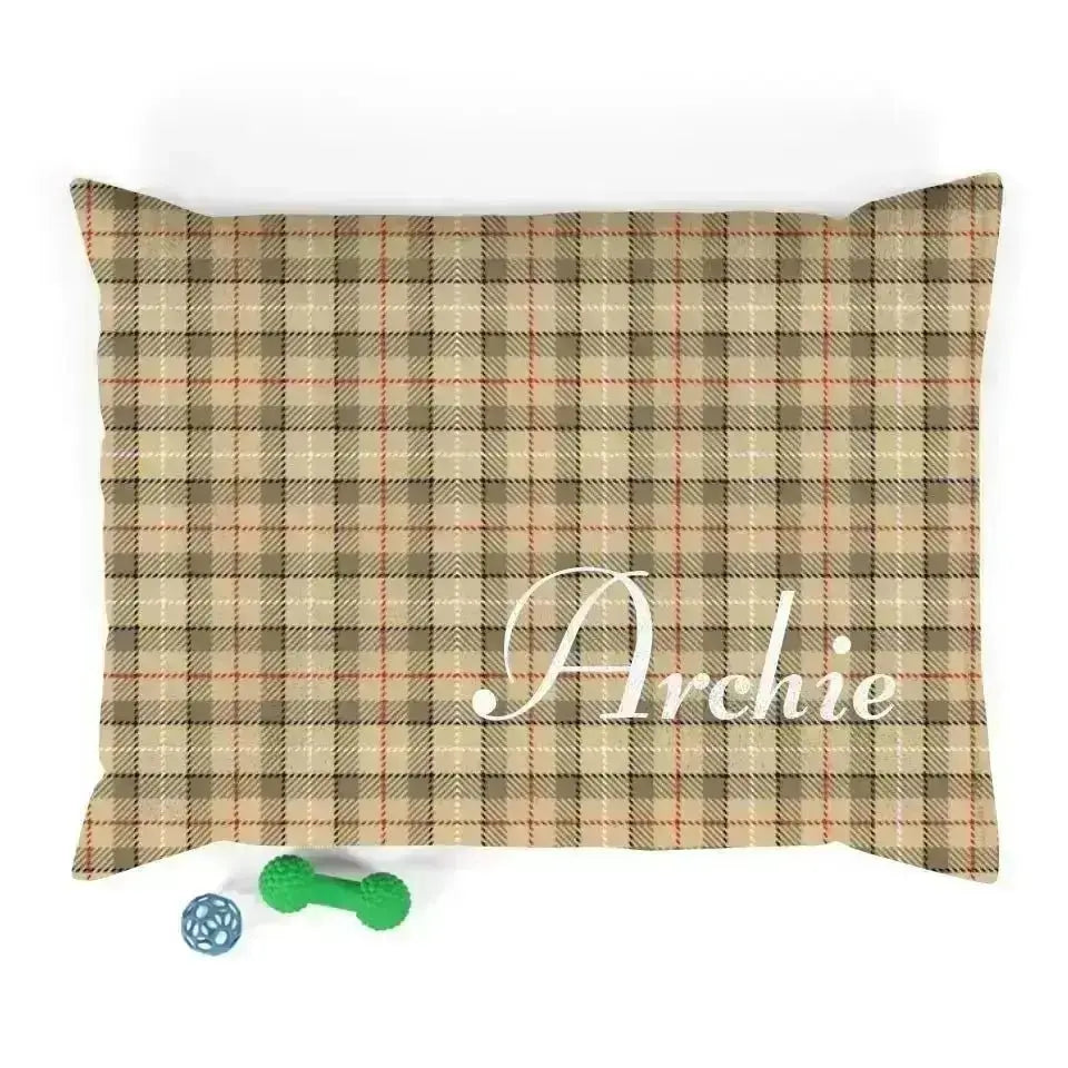 Personalized Dog Name ,Pet Bed Holiday Patterns - Shaggy Chic