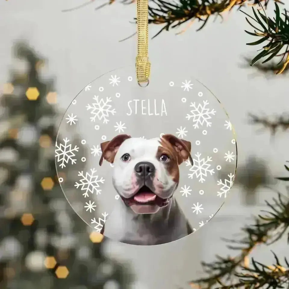 Personalized Dog Photo Acrylic Ornaments - Shaggy Chic