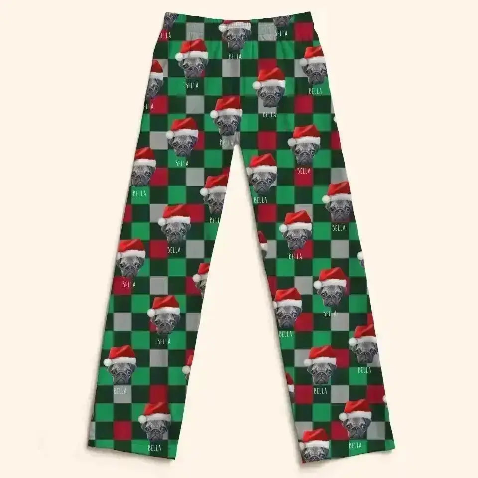 Personalized Dog Photo Kids Christmas Pajama Pants - Shaggy Chic