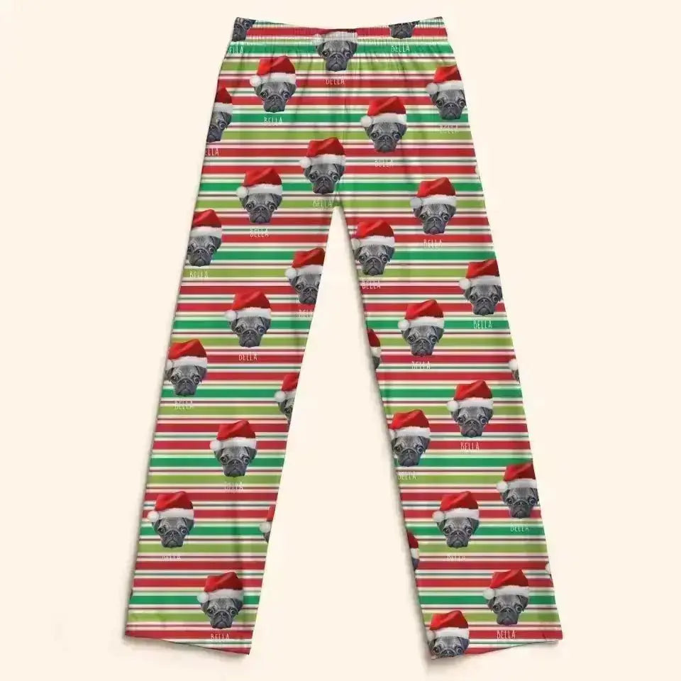 Personalized Dog Photo Kids Christmas Pajama Pants - Shaggy Chic