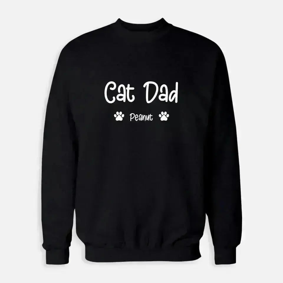 Personalized Gifts for Dad - Cat Dad Sweatshirt - Shaggy Chic