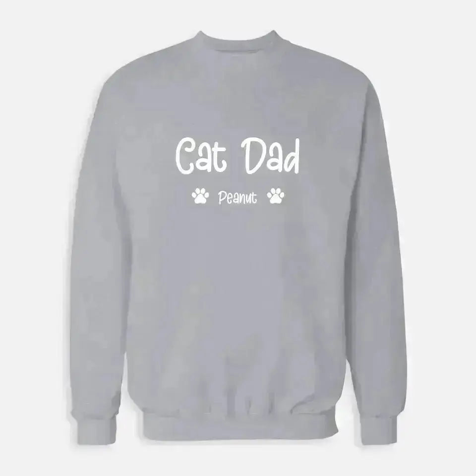 Personalized Gifts for Dad - Cat Dad Sweatshirt - Shaggy Chic