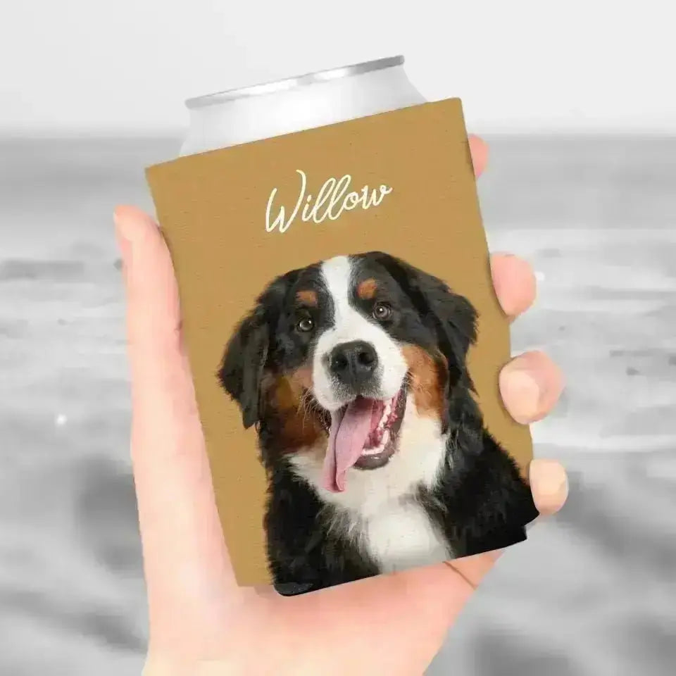 Personalized Pet Photo Can Cooler - Shaggy Chic