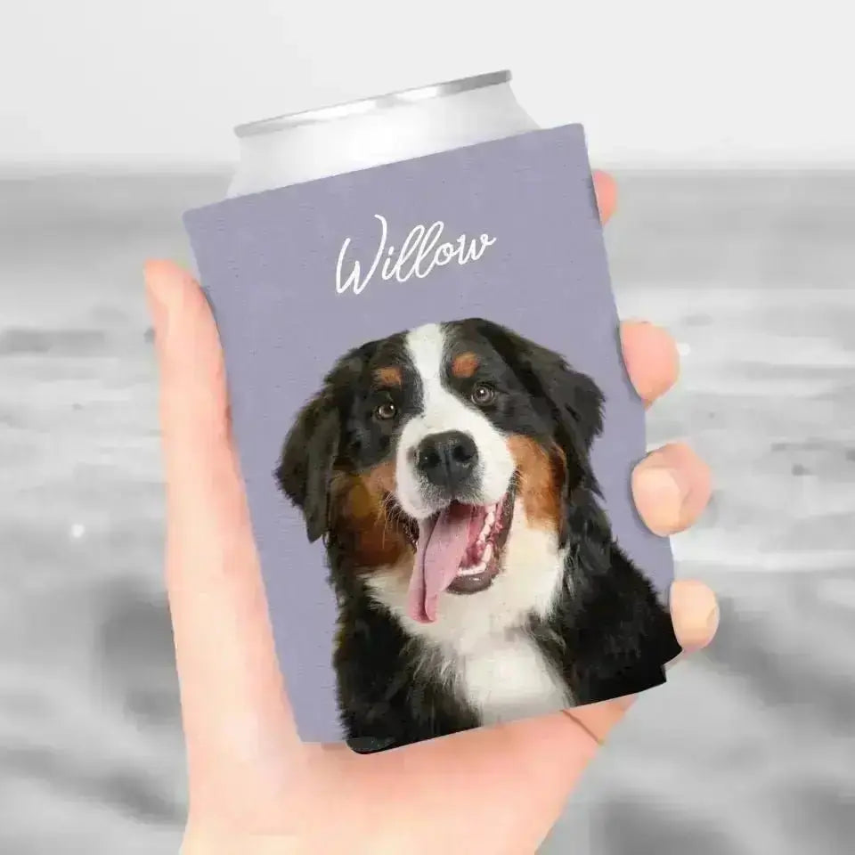 Personalized Pet Photo Can Cooler - Shaggy Chic